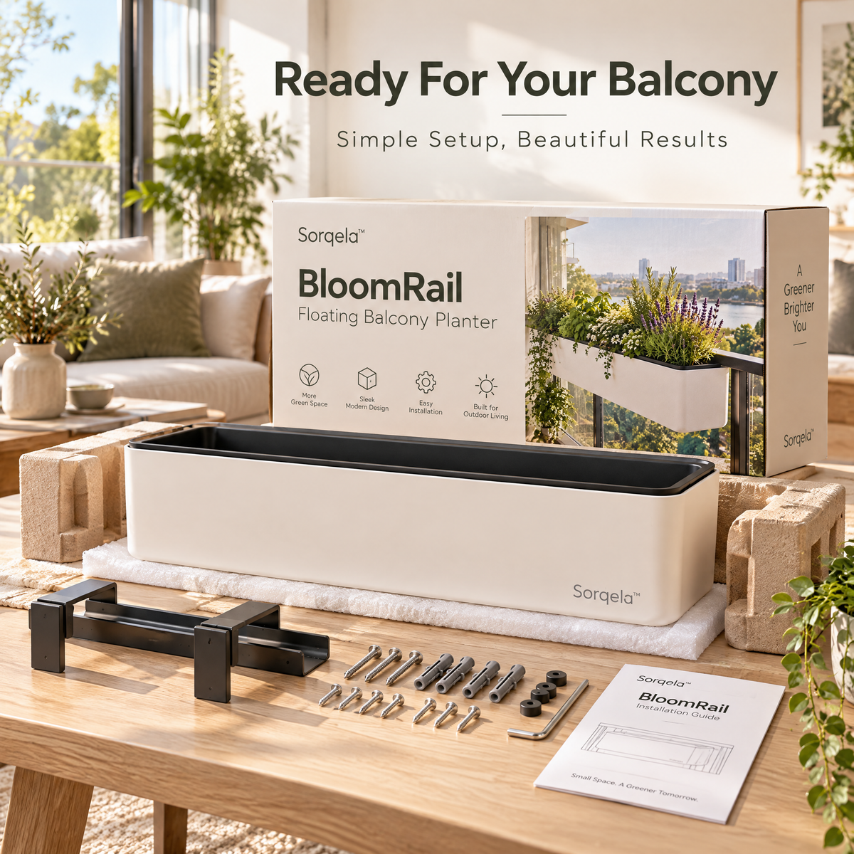 BloomRail Floating Balcony Planter