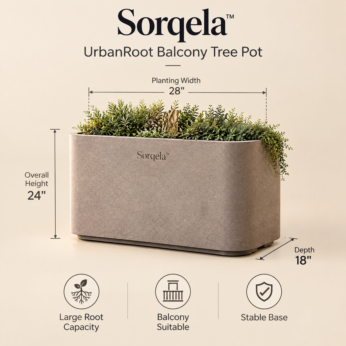 UrbanRoot Balcony Tree Pot