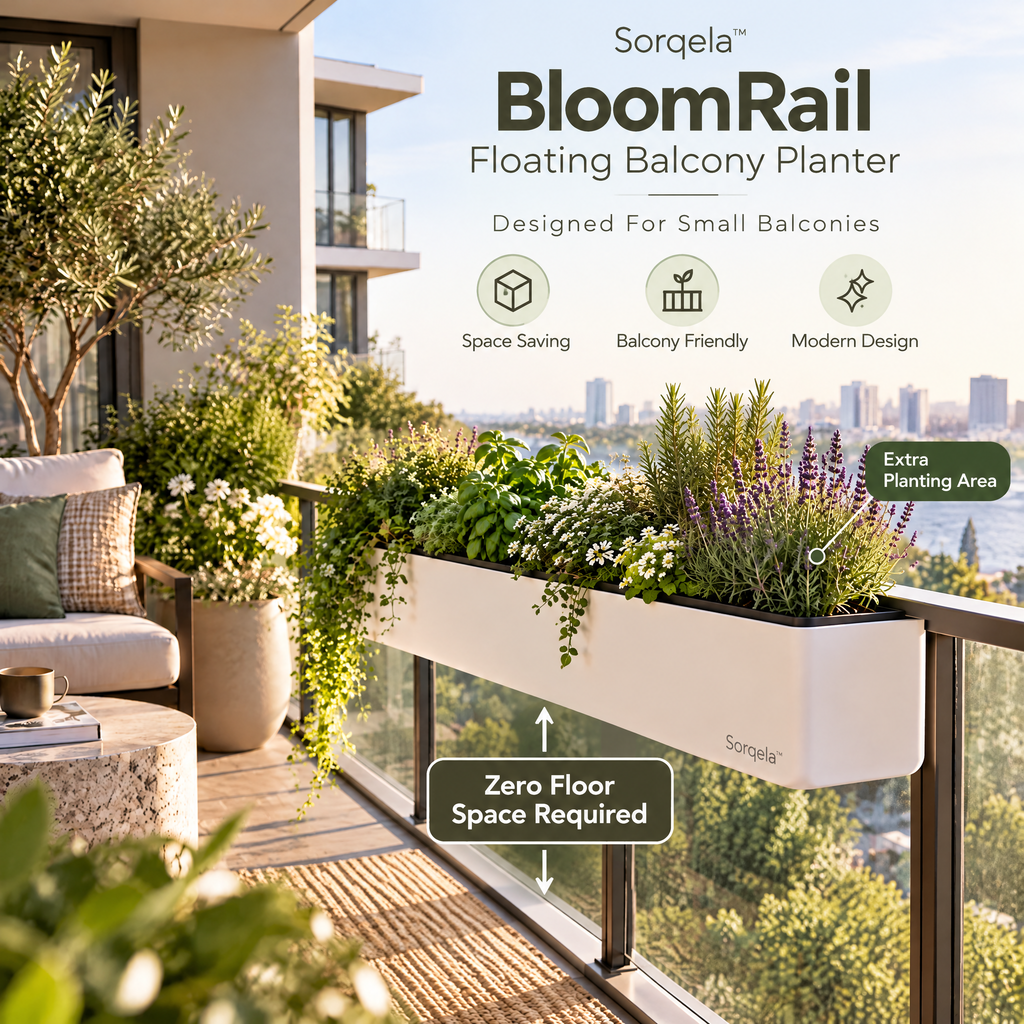 BloomRail Floating Balcony Planter