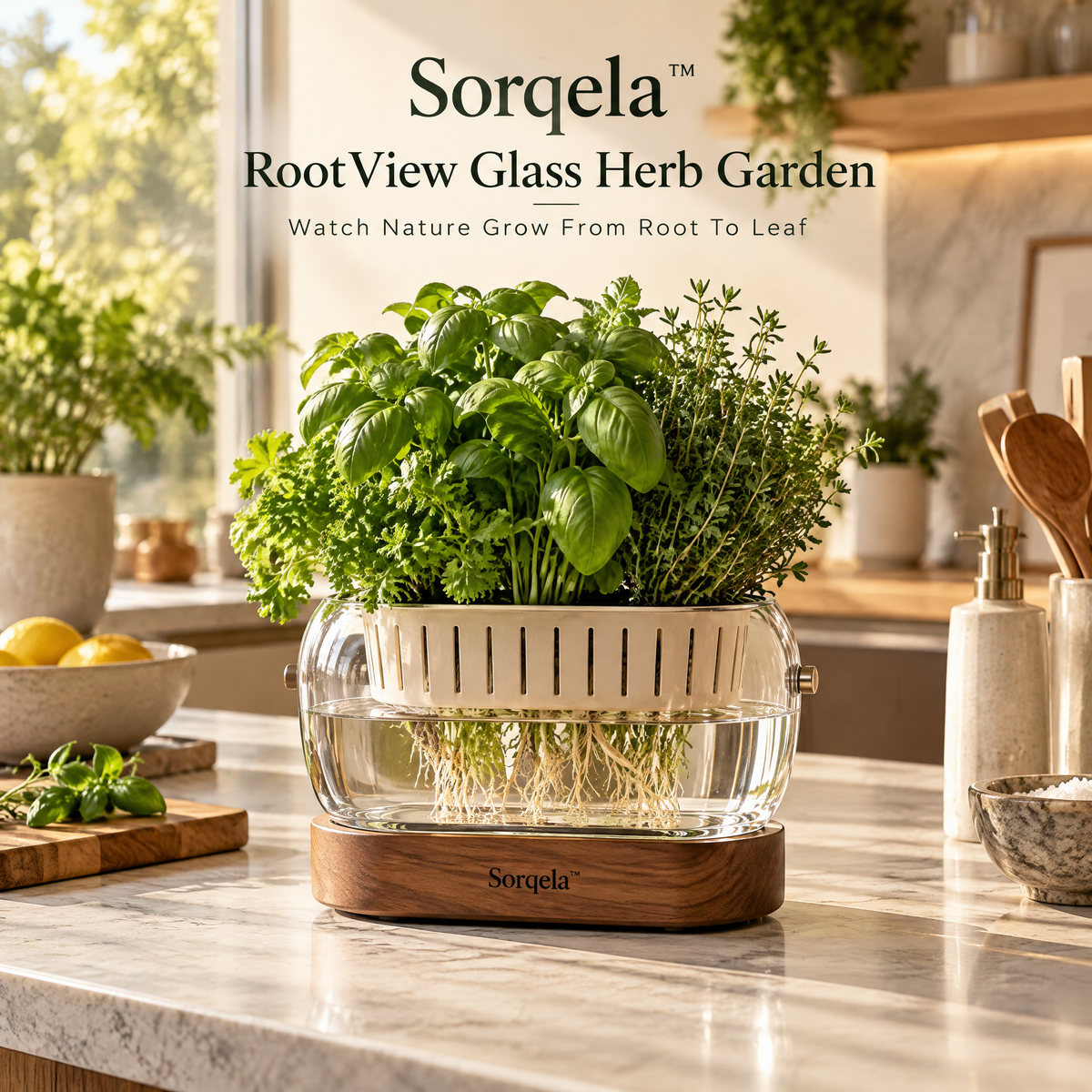 RootView Glass Herb Garden