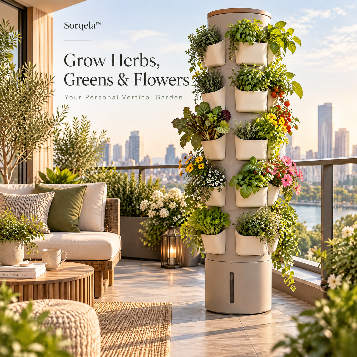 TerraFlow Self-Watering Planter Tower