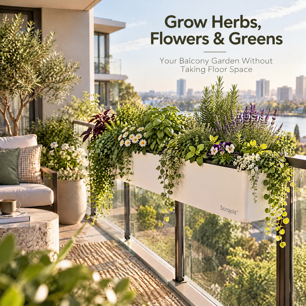 BloomRail Floating Balcony Planter