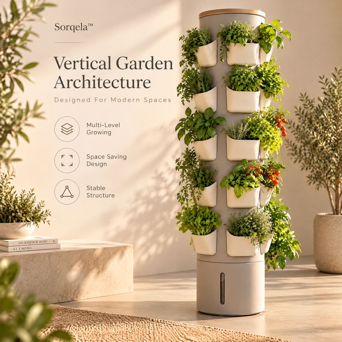 TerraFlow Self-Watering Planter Tower